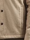 No Excess Overshirt Melange Beige Model / Detail