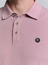 No Excess Polo z tkaniny piqué w kolorze mauve Model / Detail