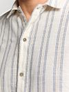 No Excess Short Sleeve Hemd Streifen Ecru Model / Detail