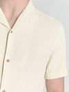 No Excess Short Sleeve Overhemd Structure Ecru Model / Detail