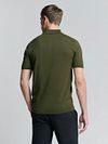 No Excess Strikket Poloshirt i Olivengrøn Model / Achterkant