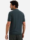 No Excess Strikket Slub Poloshirt Dark Steel Model / Achterkant