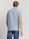 No Excess Stripes T-Shirt Hellblau Model / Achterkant