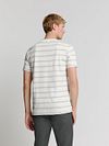 No-Excess T-Shirt cuello redondo jacquard a rayas ecru Model / Achterkant
