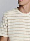 No-Excess T-Shirt z okrągłym dekoltem, żakardowe paski Model / Detail