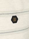 No-Excess T-skjorte med runde hals Jacquard striper i fargen Ecru Product / Detail