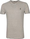 No Excess T-skjorte med stripete garn i beige 11320302