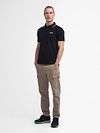 Barbour International Piqué Poloshirt Evan Tipped Noir