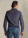 NZA Chemise James Twill Mélange Marine Model / Achterkant