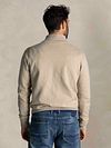 NZA Half Zip Trui Christopher Melange Warm Beige Model / Achterkant