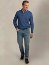 NZA Longsleeve Knitted Polo Shirt Blue Model / Voorkant