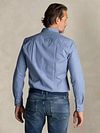 NZA Shirt James Twill Melange Blauw Model / Achterkant