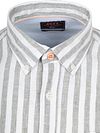 NZA Shirt Picton Linen Blend Stripe Vert Product / Detail