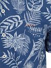 NZA Shirt Short Sleeve Piqué Flower Print Blue Product / Detail