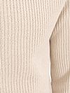 No Excess Cardigan Knitted Rib Structure Ecru
