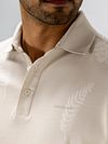 State of Art Polo Piqué Bladmönster Råvit Model / Detail