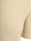 Suitable Polo Shirt Riva Bean Linen Cotton Sand Product / Detail