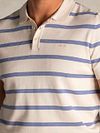 NZA Knitted Polo Shirt Stripe Ecru Model / Detail