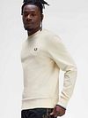 Fred Perry Trøje Logo Ecru Model / Voorkant
