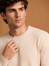 King Essentials The John Pullover Merino Ecru Model / Detail