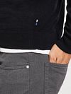 Olymp Casual sweter z wełny w kolorze granatowym Model / Detail