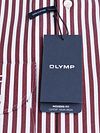 Olymp Luxor Overhemd Strepen Bordeaux
