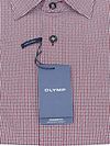 OLYMP Luxor Overhemd 24/Seven Houndstooth Bordeaux