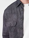 Overshirt in denim Desoto Spark Navy Model / Detail