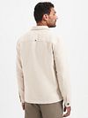 Overshirt No Excess bouclé w kolorze ecru Model / Achterkant