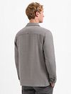 Overshirt No Excess bouclé w kolorze szarym Model / Achterkant