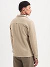 Overshirt No Excess w odcieniu beżowego melanżu Model / Achterkant