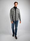 Overshirt Suitable Boiled Wool Blend w kolorze szarym Model / Voorkant z Stefan