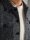 Overshirt Suitable Wool Blend w kolorze szaro-niebieskim Model / Detail