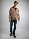 Overshirt Suitable z domieszką wełny w kolorze beżowym Model / Voorkant z Stefan