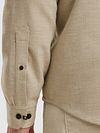 Overshirt Vanguard Brushed Greige Model / Detail
