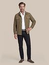 Suitable Overshirt Herringbone zielony Model / Voorkant