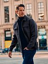 Suitable Overshirt Wool Blend Navy Model / Sfeerbeeld