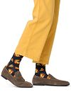 Happy Socks Sokken Pixelated Pizza  Model / Zijkant