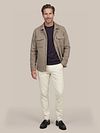 Suitable Chino Plato Corduroy Off White Model / Voorkant