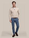 Suitable Chino Plato in velluto a coste blu