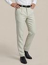Suitable Chino Pico Pleat Cotton Linen Glencheck Hellgrau Model / Voorkant