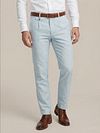Suitable Chino Pico Pleat Cotton Linen Glencheck Hellblau Model / Voorkant