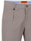 Suitable Chino Pico Pleat Check Sand