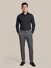 Suitable Pico Chino Pleat Check Grey