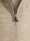 Passerende Crew Zip Merino Sand Product / Detail