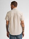 Petrol Camisa Turtlevista Beige Model / Achterkant