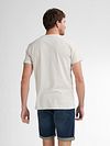 T-Shirt Petrol Viewcrest Melange Ecru Model / Achterkant