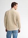 Petrol Knitted Half-Zip Sweater Nashville Beige Model / Achterkant
