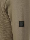 Pullover Petrol con mezza zip, trama strutturata, verde oliva Product / Detail