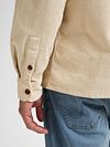 Petrol Overhemd Corduroy Beige Model / Detail